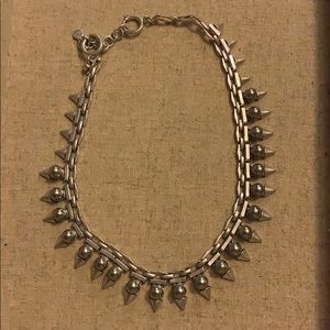 Stella & Dot silver spiked necklace